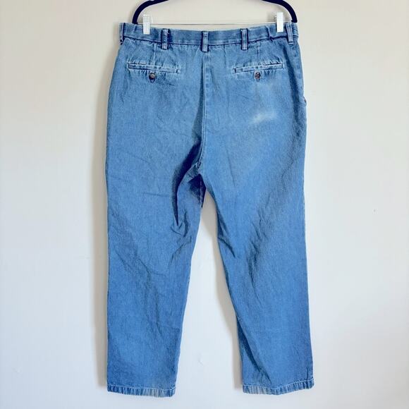 Women’s 90s Y2K Medium Wash Baggy Straight-Leg Jeans Elastic Waistband Size 38 - Picture 11 of 11